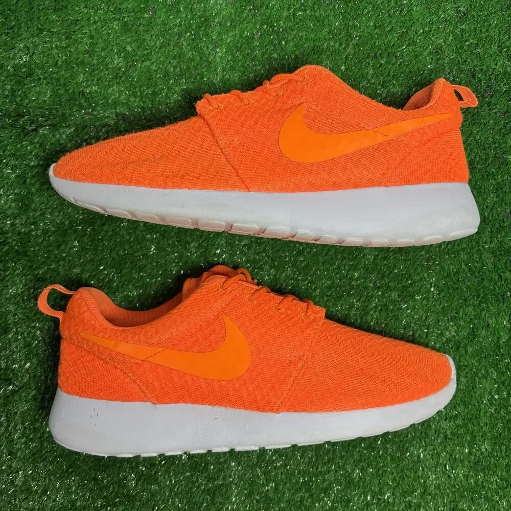Nike Roshe One Womens 8 Orange White 511882-881 Running Shoes
